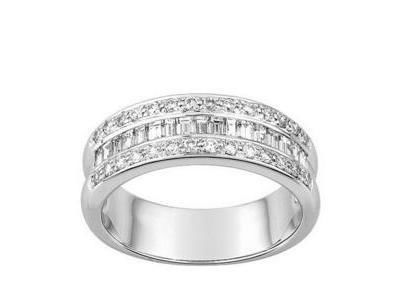 Alliance Diamants Ronds Baguettes 1 Carat Or Blanc 750 Girard - 35032GO - Réf. 35032GO