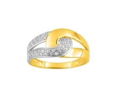 Bague Croisée Diamant Or 375 - 09ZJ95BB4 - Réf. 09ZJ95BB4