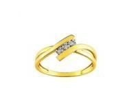 Bague Or Jaune 750 Trilogie Diamant - PC060XB4 - Réf. PC060XB4