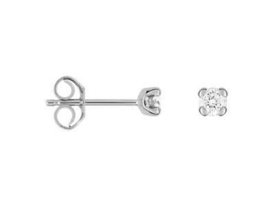 Boucle d'Oreilles Puces Diamant 2 x 0.048 Ct Or Gris 750 - OK202GB4 - Réf. OK202GB4