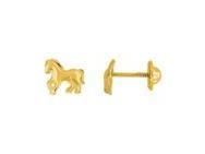 Boucles d'Oreilles Cheval Or Jaune 375 A Vis 29AM70J - Réf. 29AM70J