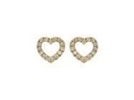 Boucles d'Oreilles Coeur Diamant Or Jaune 750 - E56923 - Réf. E56923