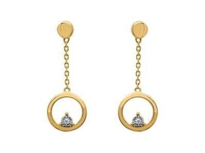 Boucles d'Oreilles Diamant Or Jaune 375 - C86323 - Réf. C86323