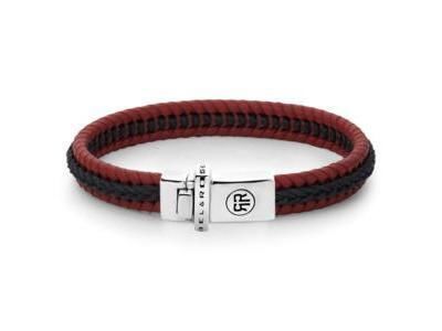 Bracelet Dual Twisted Black Red Rebel & Rose - RR-L0138-S - Réf. RR-L0138-S