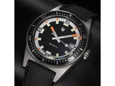 Lip Nautic 3 Noire Automatique HD G100 Caoutchouc 39 MM 671850 - Réf. 671850