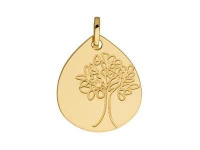 Médaille Goutte Arbre de Vie Or Jaune 750 - A09118 - Réf. A09118