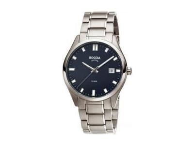 Montre Boccia Homme Titane Cadran Bleu - 3669-04 - Réf. 3669 04