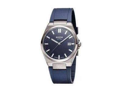 Montre Homme Titane Boccia Bracelet Bleu 3667-01 - Réf. 3667 01