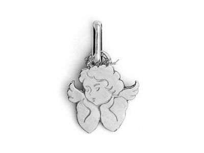 Pendentif Ange Découpé Or Gris 750 Lucas Lucor R443G - Réf. R443G