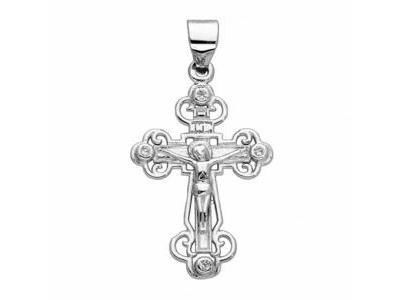 Pendentif Croix Argent Zircon - 071985 - Réf. 071985