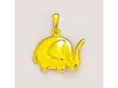 Pendentif Eléphant Trompe En l'Air Or Jaune 750 - 188.17029.19 - Réf. 188.17029.19