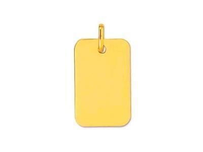 Pendentif  Plaque Rectangulaire Or Jaune 375 Lucas Lucor - XM371 - Réf. XM371