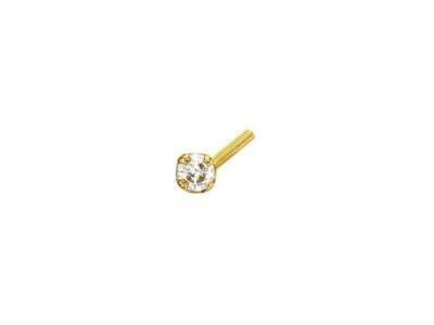 Piercing Bijou De Nez Or Jaune 750 Diamant 0.05 Carat - 304002 - Réf. 304002