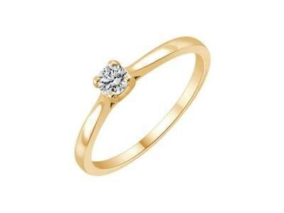 Solitaire Diamant 0.15 Carat Or Jaune 750 - CR48164D - Réf. CR48164D